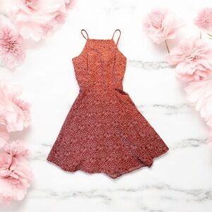 Hollister Red Geometric Pattern Dress